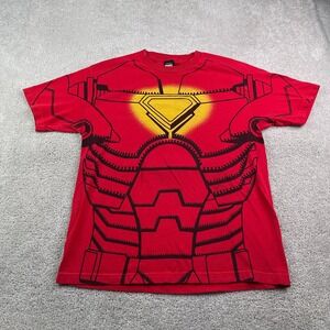 Vintage Iron Man‎ Shirt Mens Large Red Marvel Mad Engine Armor Graphic Y2K